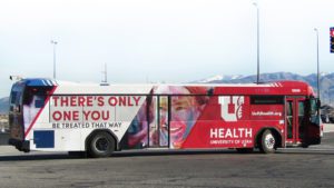 Advertisement On A Bus For University Of Utah Health