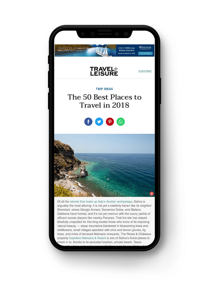 Windstar Cruises: iPad View