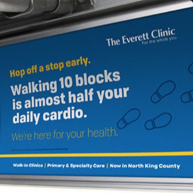 The Everett Clinic Campaign inside Bus