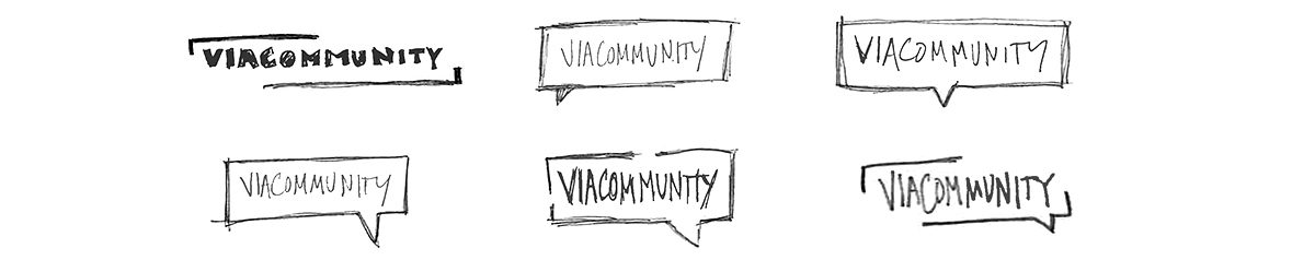 Viacommunity Logo Sketches